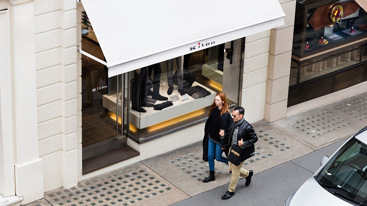 Front facade of Louis Vuitton Flagship store in New Bond Street